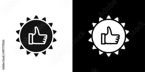 Best choice icon Symbol mark in filled style