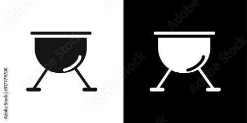 brazier icon Symbol mark in filled style