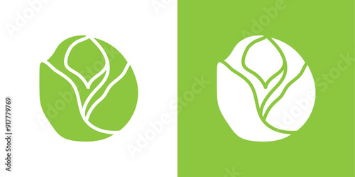 Brussels sprouts Cabbage icon Symbol mark in filled style
