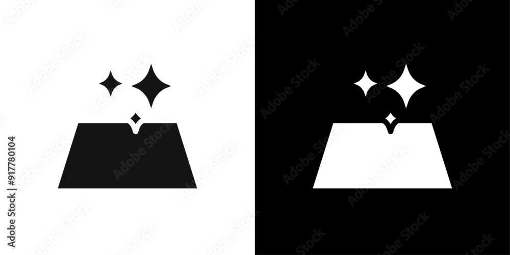 clean surface icon Symbol mark in filled style