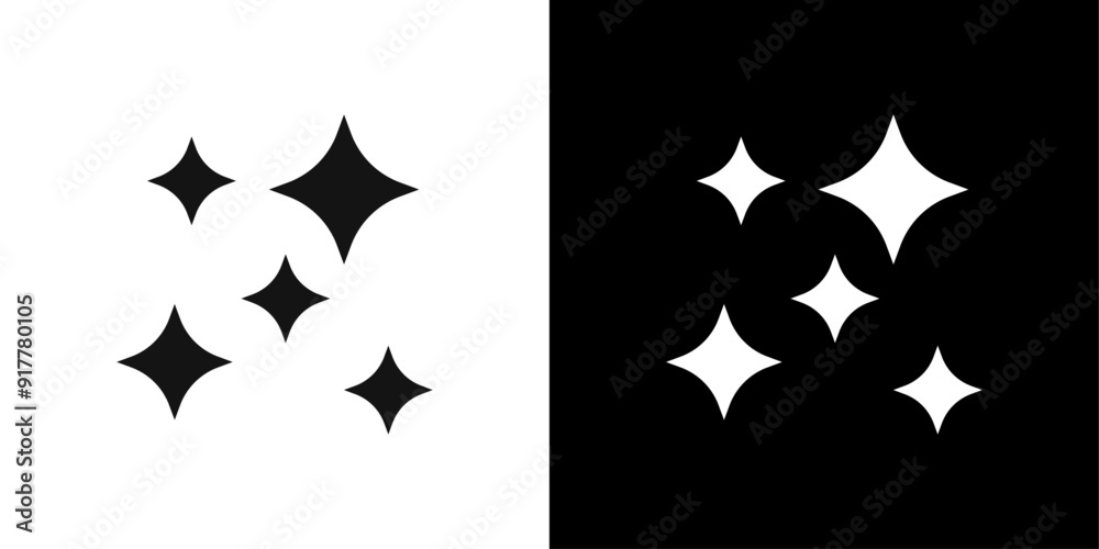 Clean shine star icon Symbol mark in filled style