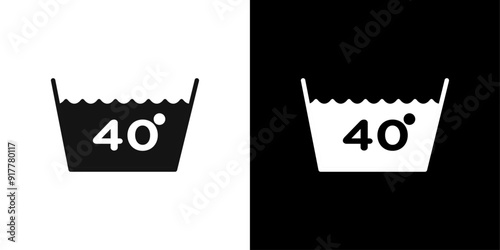 Clothing care icon Symbol mark in filled style