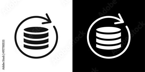 Data Recovery icon Symbol mark in filled style