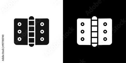 Door hinge icon Symbol mark in filled style