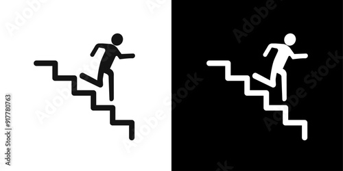 Downstairs icon Symbol mark in filled style