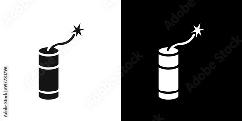 dynamite icon Symbol mark in filled style