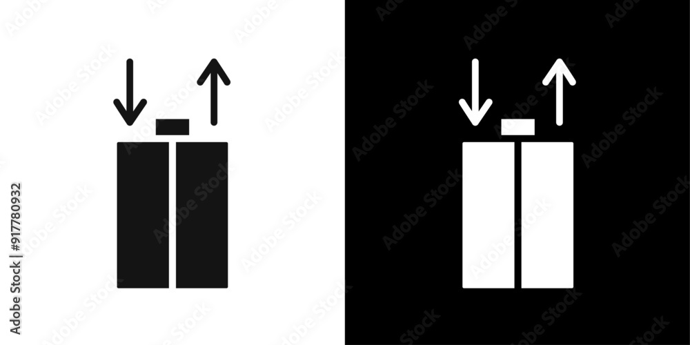 elevator lift icon Symbol mark in filled style elevator lift icon Symbol mark in filled style