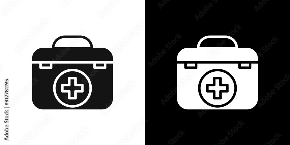 First aid medical kit icon Symbol mark in filled style First aid medical kit icon Symbol mark in filled style