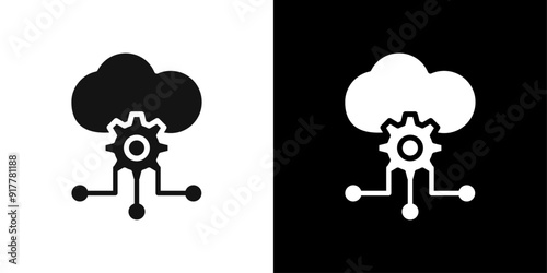 fintech industry icon Symbol mark in filled style