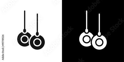 Gymnastic ring icon Symbol mark in filled style