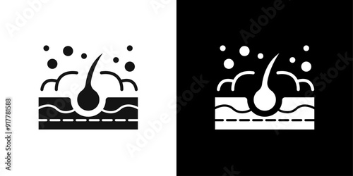 Hair Wash icon Symbol mark in filled style
