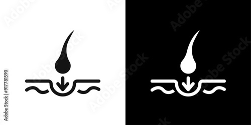 hair transplant icon Symbol mark in filled style