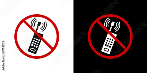 ISO 7010 No activated mobile phone icon Symbol mark in filled style