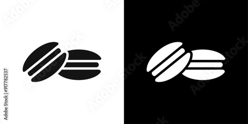 macarons icon Symbol mark in filled style