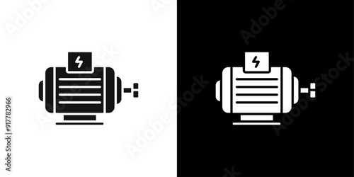 Motor icon Symbol mark in filled style