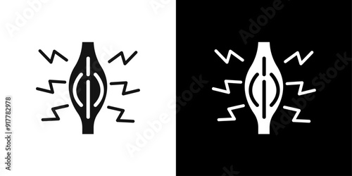 Muscle pain icon Symbol mark in filled style