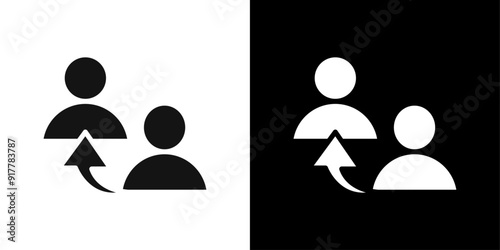 Referrals icon Symbol mark in filled style