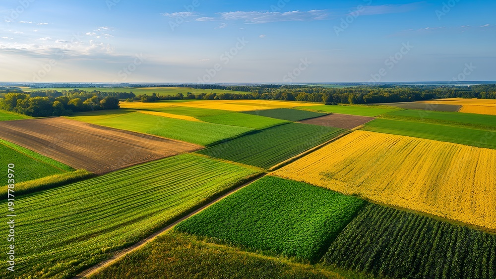 Fototapeta premium landscape with field and sky