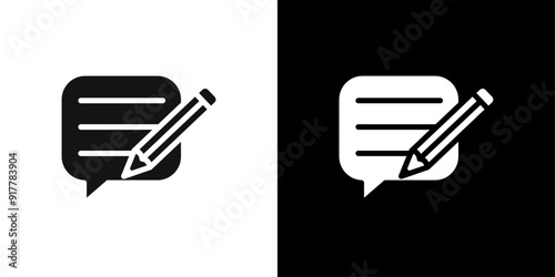 review icon Symbol mark in filled style
