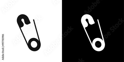 safety pin icon Symbol mark in filled style