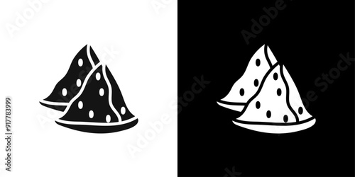 samosa icon Symbol mark in filled style