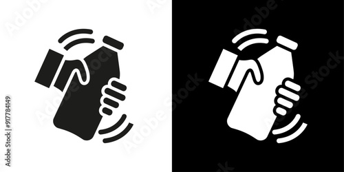 Shake well icon Symbol mark in filled style