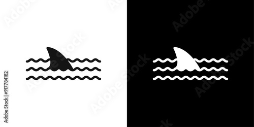 shark fin icon Symbol mark in filled style