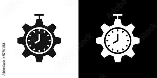 Time Management icon Symbol mark in filled style