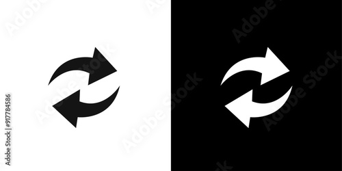 Synchronization icon Symbol mark in filled style