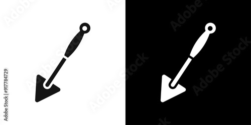 Trowel icon Symbol mark in filled style