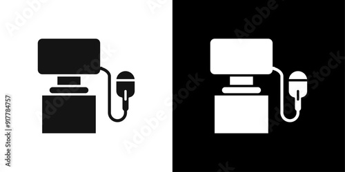 Ultrasound device icon Symbol mark in filled style