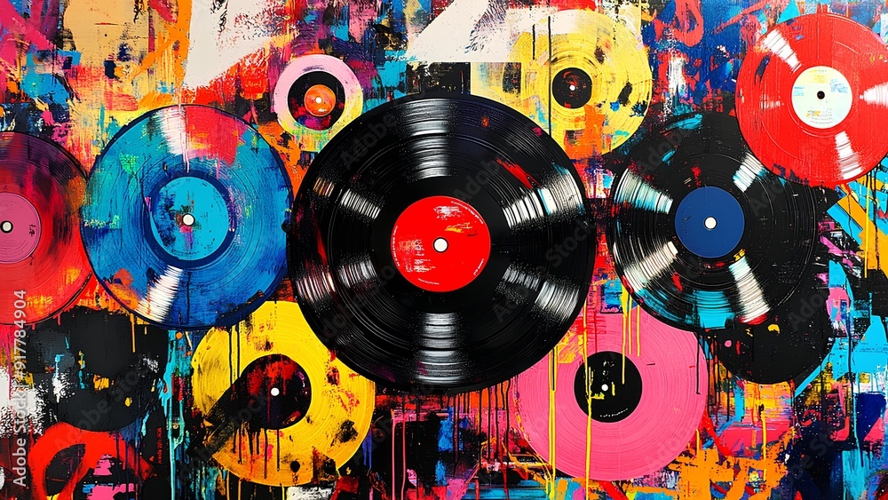 Obraz premium vinyl records