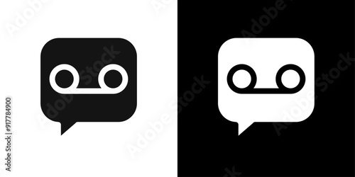 Voicemail icon (2) Symbol mark in filled style