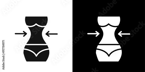 Weight loss icon Symbol mark in filled style