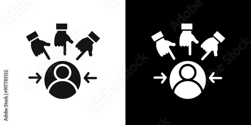 accusation guilty icon Symbol mark in filled style