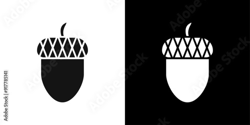 acorn icon Symbol mark in filled style