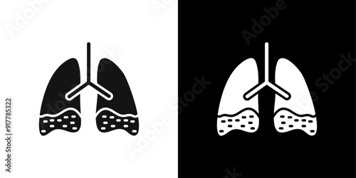 Asthma icon Symbol mark in filled style