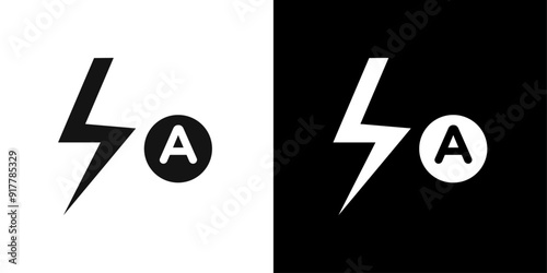 auto flash icon Symbol mark in filled style