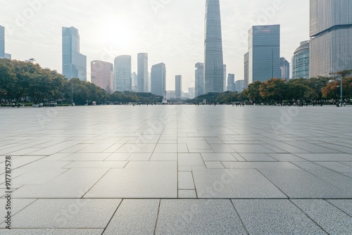 Cityscape with Empty Square