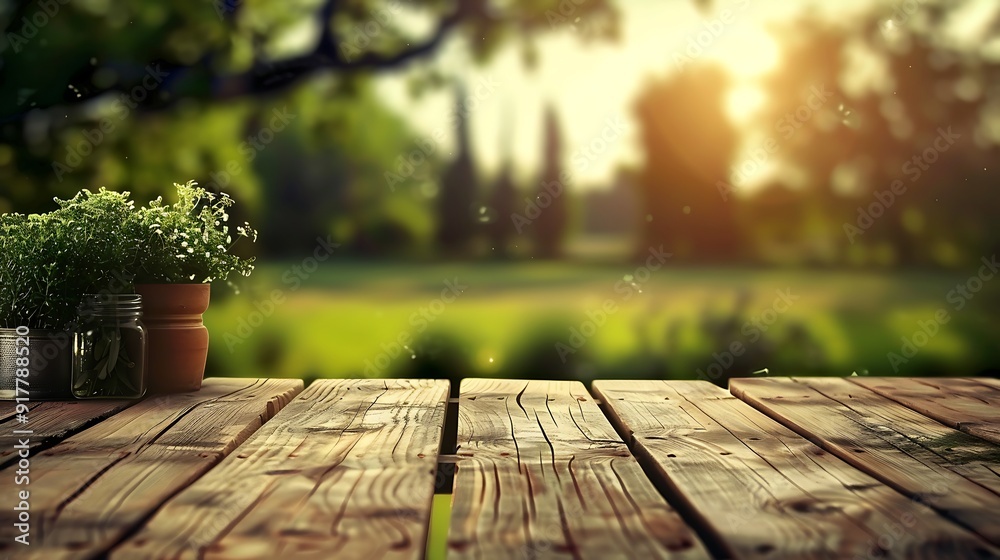 A clean and elegant table setup with white and green decor, blurred background of a sunrise, warm morning glow, creating a serene and hopeful New Year's Day scene, soft focus, vibrant and peaceful.