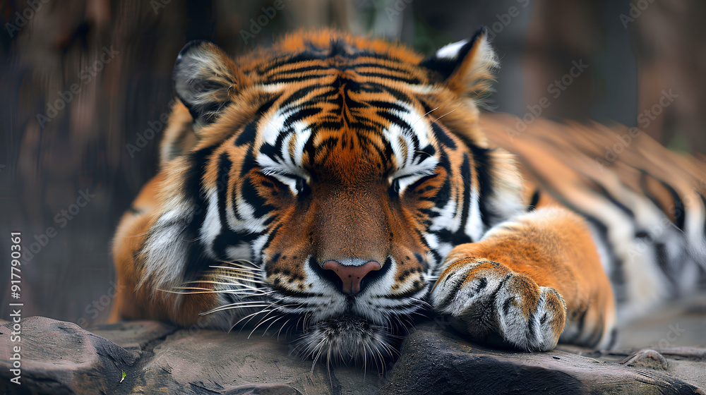 Naklejka premium fat tiger