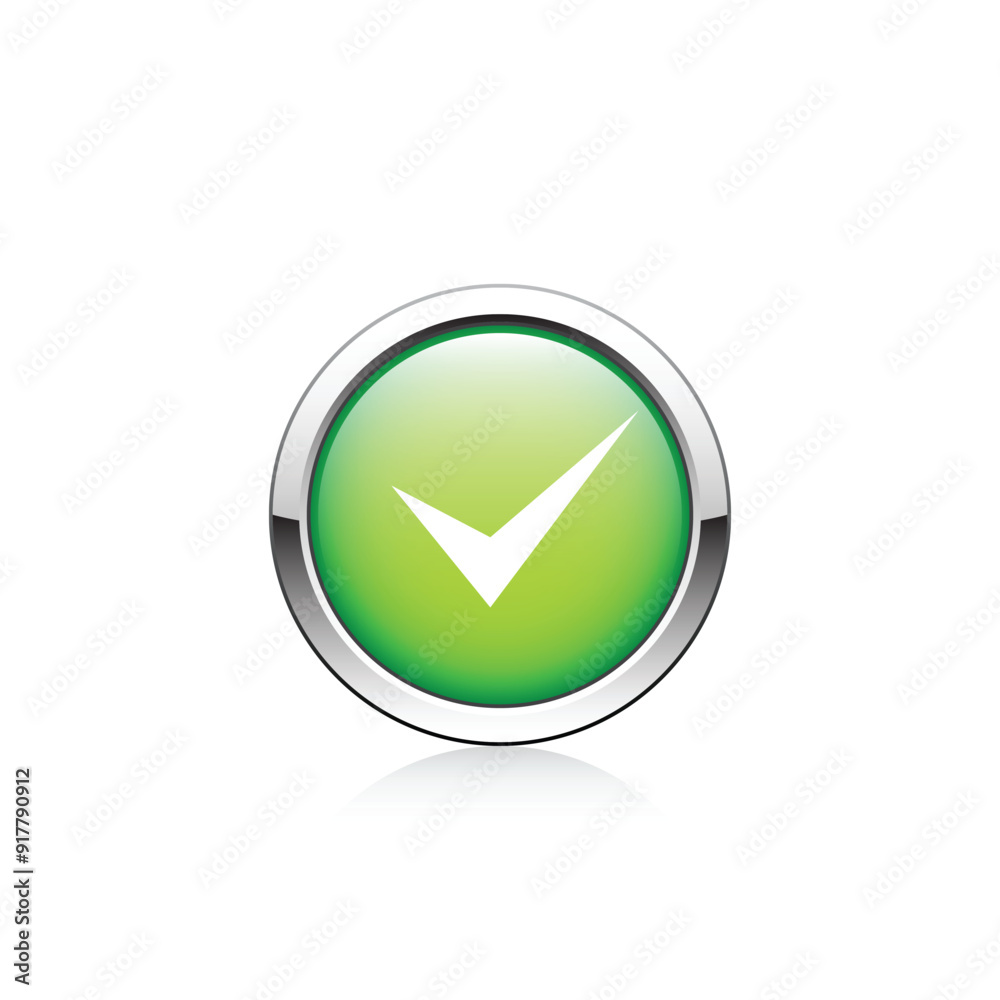 Check mark button icon. Vector illustration Check mark button icon. Vector illustration