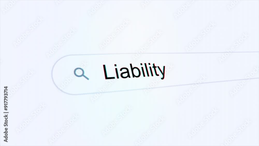 Liability typing on internet search bar computer screen Liability typing on internet search bar computer screen