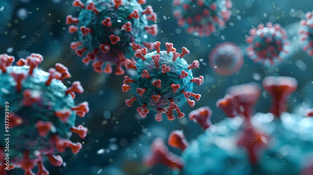 A scientific 3D illustration showing the interaction between a virus and the immune system, highlighting the challenges of detecting and controlling asymptomatic carriers. A scientific 3D illustration showing the interaction between a virus and the immune system, highlighting the challenges of detecting and controlling asymptomatic carriers.