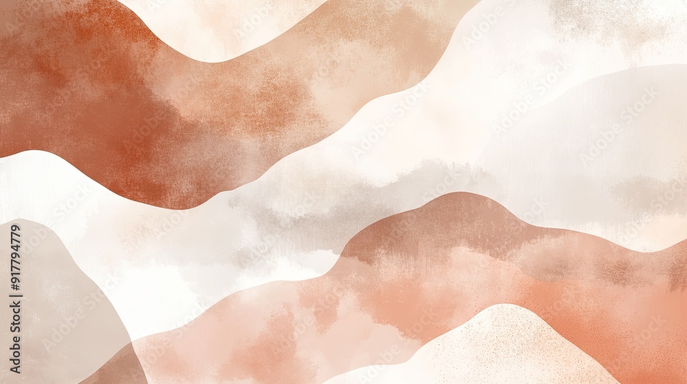 Fototapeta premium A natural abstract background with earthy tones and fluid organic shapes, creating a calming visual.