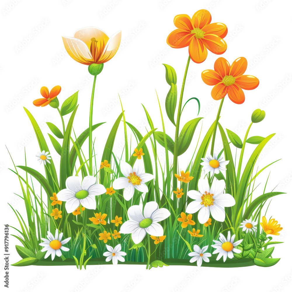 Fototapeta premium Spring Icon. Isolated on Transparent or White Background, PNG