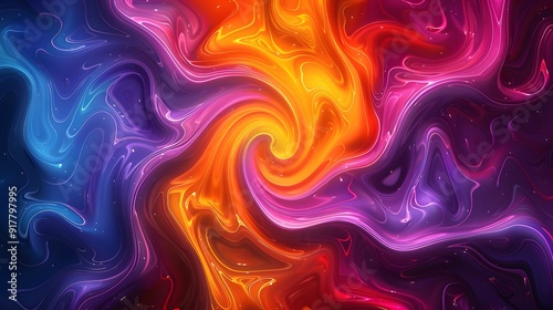 Mind Melt. Abstract psychedelic swirl pattern concept