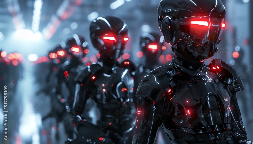 Cyber soldiers infiltrating a hightech facility, high resolution, 8K quality, realistic photography Cyber soldiers infiltrating a hightech facility, high resolution, 8K quality, realistic photography