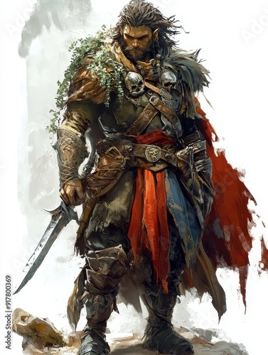 The Rugged Warrior: A Portrait of a  Medieval Fighter