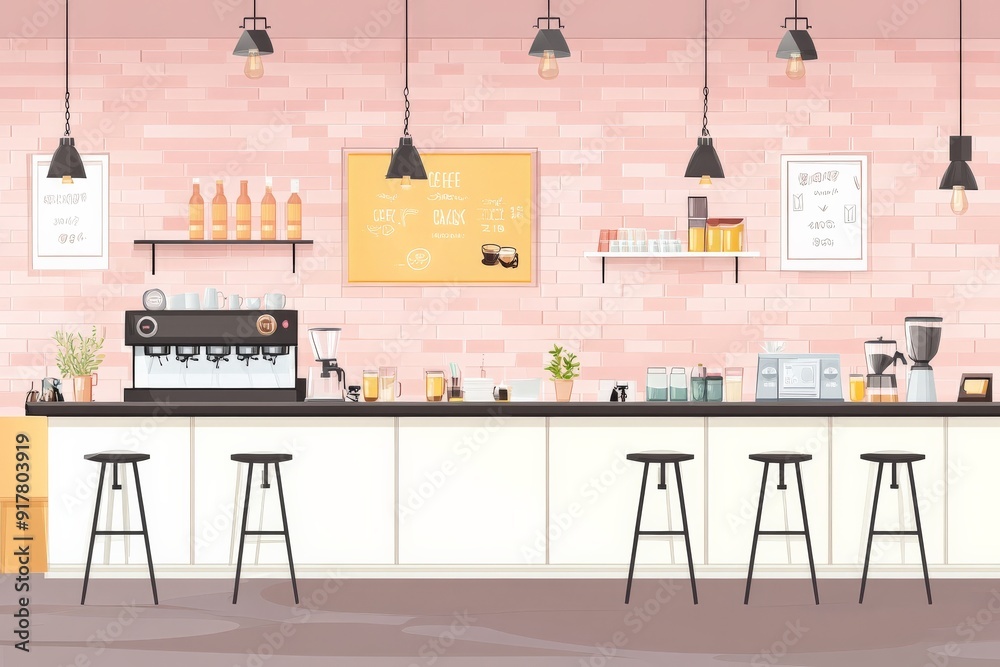 Fototapeta premium Coffee Shop Interior Design